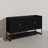 1500mm Kingo Freestanding Plywood Vanity Linear Surface Single/Double Bowls Cabinet ONLY for Bathroom Matt White/Black