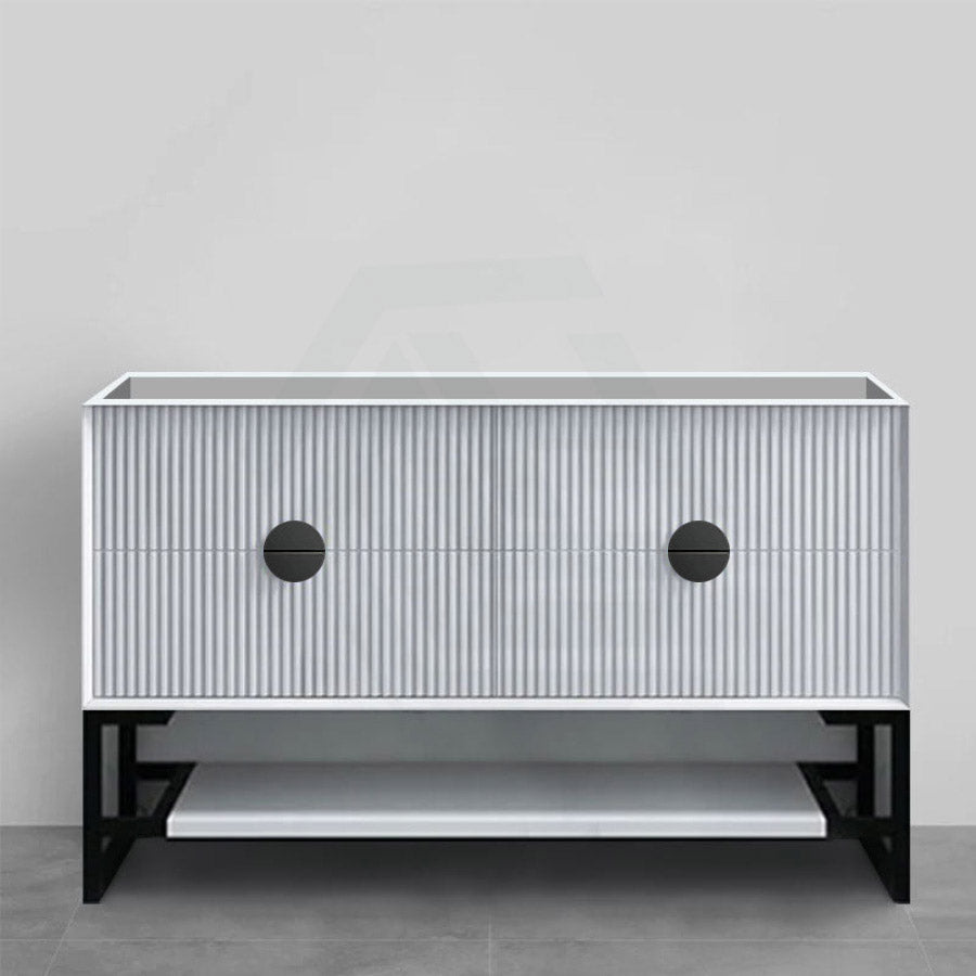 1500mm Kingo Freestanding Plywood Vanity Linear Surface Single/Double Bowls Cabinet ONLY for Bathroom Matt White/Black
