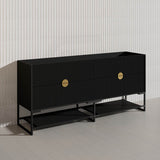 1800mm Kingo Freestanding Plywood Vanity Linear Surface Cabinet ONLY for Bathroom Matt White/Black