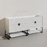 1800mm Kingo Freestanding Plywood Vanity Linear Surface Cabinet ONLY for Bathroom Matt White/Black