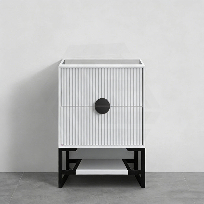 600mm Kingo Freestanding Plywood Vanity Linear Surface Single Bowl Cabinet ONLY for Bathroom Matt White/Black Available