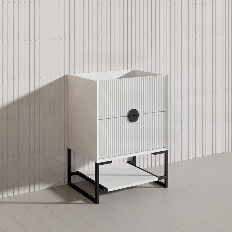 600mm Kingo Freestanding Plywood Vanity Linear Surface Single Bowl Cabinet ONLY for Bathroom Matt White/Black Available