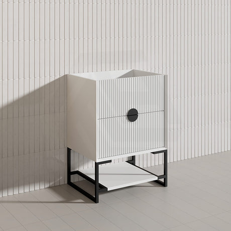 600mm Kingo Freestanding Plywood Vanity Linear Surface Single Bowl Cabinet ONLY for Bathroom Matt White/Black Available