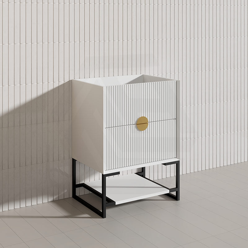 600mm Kingo Freestanding Plywood Vanity Linear Surface Single Bowl Cabinet ONLY for Bathroom Matt White/Black Available