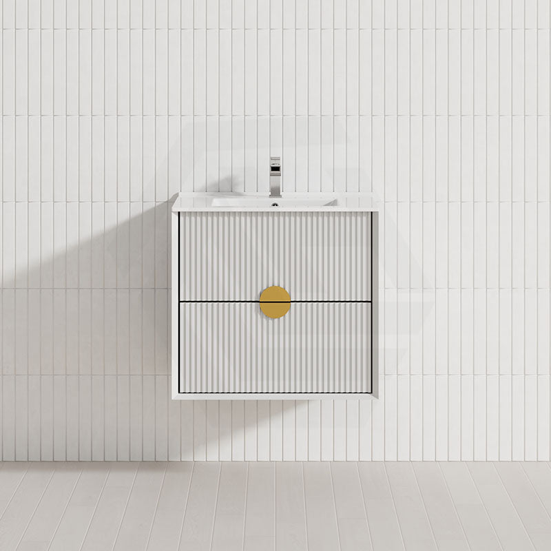 600-1800mm Kingo Wall Hung Plywood Vanity White Linear Surface Finish Single/Double Bowls Cabinet ONLY for Bathroom