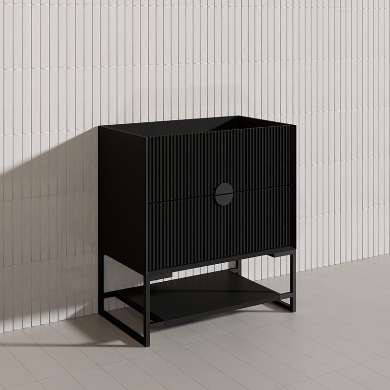 750mm Kingo Freestanding Plywood Vanity Linear Surface Single Bowl Cabinet ONLY for Bathroom Matt White/Black Available