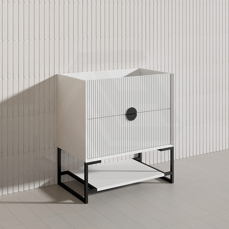 750mm Kingo Freestanding Plywood Vanity Linear Surface Single Bowl Cabinet ONLY for Bathroom Matt White/Black Available