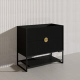 900mm Kingo Freestanding Plywood Vanity Linear Surface Single Bowl Cabinet ONLY for Bathroom Matt White/Black