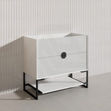 900mm Kingo Freestanding Plywood Vanity Linear Surface Single Bowl Cabinet ONLY for Bathroom Matt White/Black