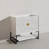 900mm Kingo Freestanding Plywood Vanity Linear Surface Single Bowl Cabinet ONLY for Bathroom Matt White/Black