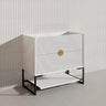 900mm Kingo Freestanding Plywood Vanity Linear Surface Single Bowl Cabinet ONLY for Bathroom Matt White/Black