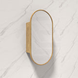 Metro 450x900mm Oval Plywood Wall Hung Shaving Cabinet Variant Colour Available