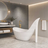 MILA High Heel Bathtub Freestanding Acrylic Bathtub NO Overflow 2000x800x1550mm - Gloss White