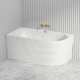 1300/1400/1485/1680mm Left / Right Corner Bathtub Acrylic Gloss / Matt White Overflow Available