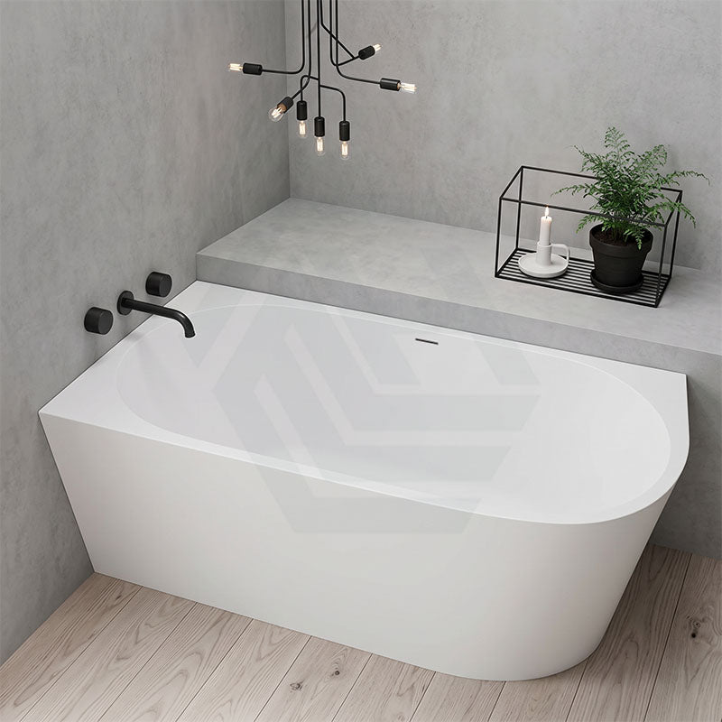 Acrylic Left/Right Corner Bathtub Overflow Available 1300/1400/1485/1680mm - Gloss/Matt White
