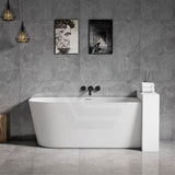 Acrylic Left/Right Corner Bathtub Overflow Available 1300/1400/1485/1680mm - Gloss/Matt White