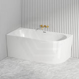 1300/1400/1485/1680mm Left / Right Corner Bathtub Acrylic Gloss / Matt White Overflow Available