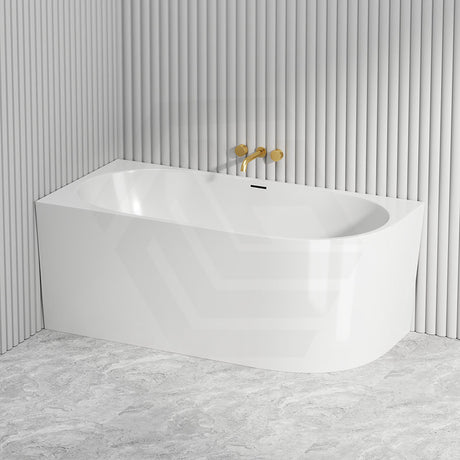 1300/1400/1485/1680mm Left / Right Corner Bathtub Acrylic Gloss / Matt White Overflow Available