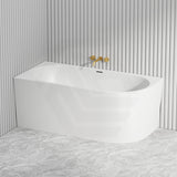 1300/1400/1485/1680mm Left / Right Corner Bathtub Acrylic Gloss / Matt White Overflow Available
