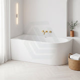 Acrylic Left/Right Corner Bathtub Overflow Available 1300/1400/1485/1680mm - Gloss/Matt White