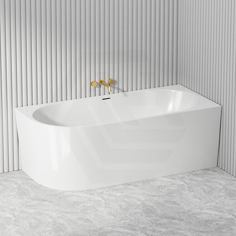 1300/1400/1485/1680mm Left / Right Corner Bathtub Acrylic Gloss / Matt White Overflow Available
