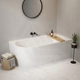 Nerida Right Corner Bathtub Acrylic NO Overflow 1680mm - Gloss White