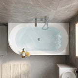 Nerida Right Corner Bathtub Acrylic NO Overflow 1680mm - Gloss White