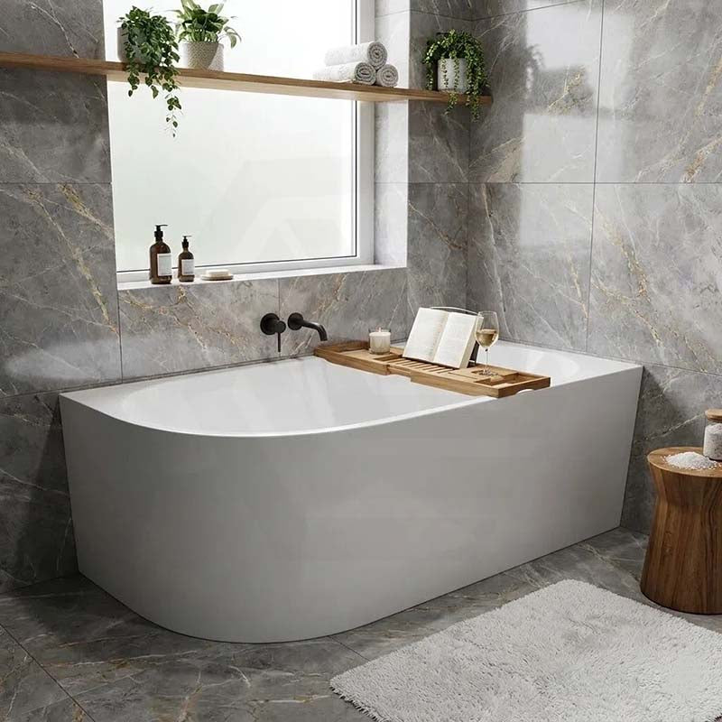 Nerida Right Corner Bathtub Acrylic NO Overflow 1680mm - Gloss White