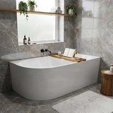 Nerida Right Corner Bathtub Acrylic NO Overflow 1680mm - Gloss White