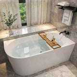 Nerida Right Corner Bathtub Acrylic NO Overflow 1680mm - Gloss White