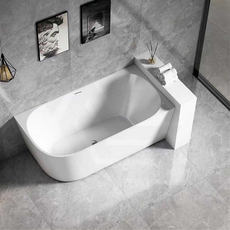 1300/1400/1485/1680mm Left / Right Corner Bathtub Acrylic Gloss / Matt White Overflow Available