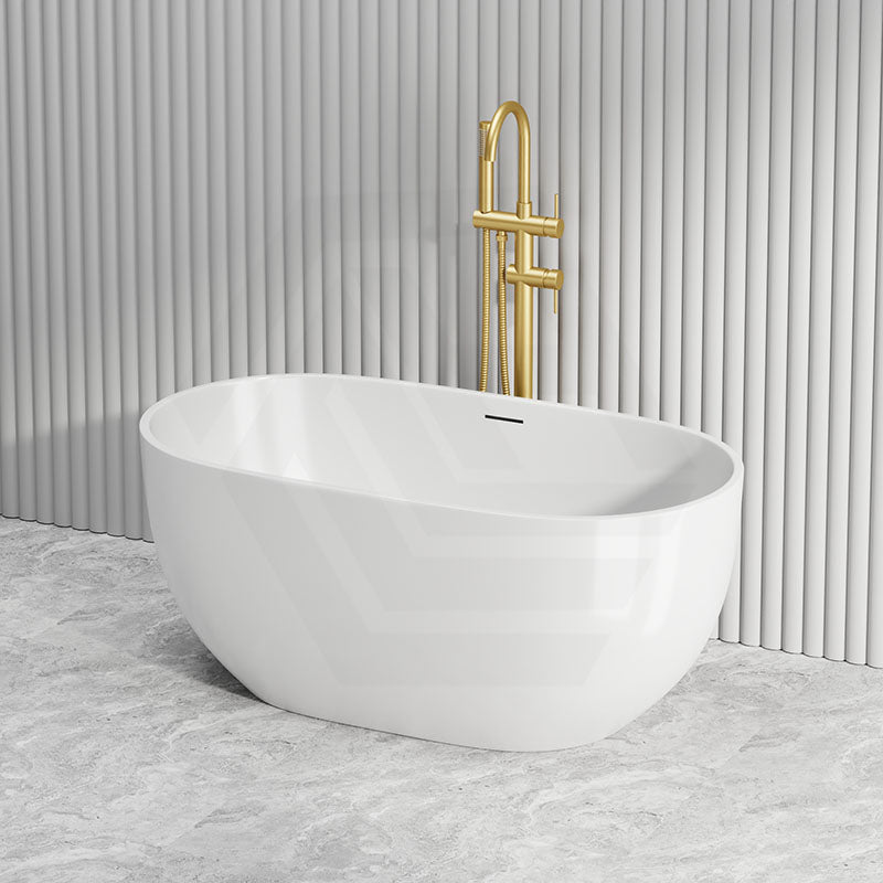 1300/1400/1530/1690mm Moah Oval Freestanding Bathtub Acrylic Overflow & Variant Colour Available
