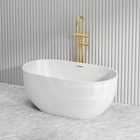 1300/1400/1530/1690mm Moah Oval Freestanding Bathtub Acrylic Overflow & Variant Colour Available