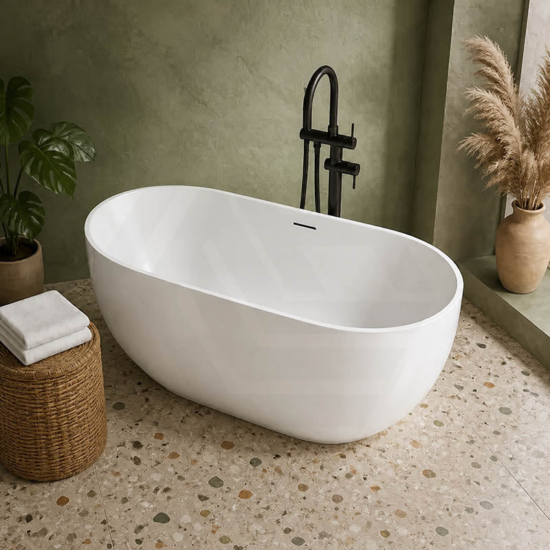 Moah Oval Freestanding Bathtub Acrylic Overflow 1300/1400/1500/1690mm - Variant Colour Available
