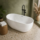 Moah Oval Freestanding Bathtub Acrylic Overflow 1300/1400/1500/1690mm - Variant Colour Available