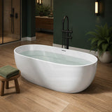 Moah Oval Freestanding Bathtub Acrylic Overflow 1300/1400/1500/1690mm - Variant Colour Available