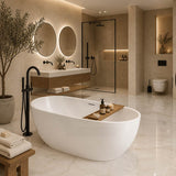 Moah Oval Freestanding Bathtub Acrylic Overflow 1300/1400/1500/1690mm - Variant Colour Available