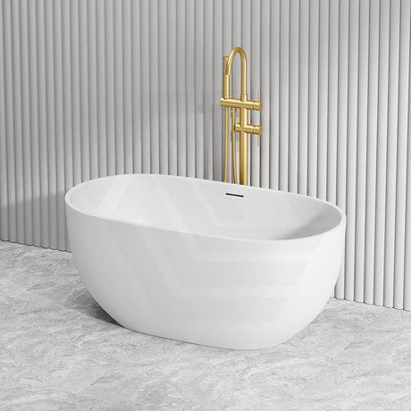 1300/1400/1500/1690mm Moah Oval Freestanding Bathtub Acrylic Overflow & Variant Colour Available
