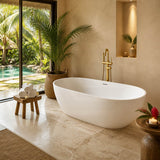 Moah Oval Freestanding Bathtub Acrylic Overflow 1300/1400/1500/1690mm - Variant Colour Available
