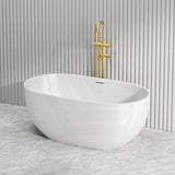 1300/1400/1530/1690mm Moah Oval Freestanding Bathtub Acrylic Overflow & Variant Colour Available