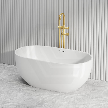 1300/1400/1530/1690mm Moah Oval Freestanding Bathtub Acrylic Overflow & Variant Colour Available