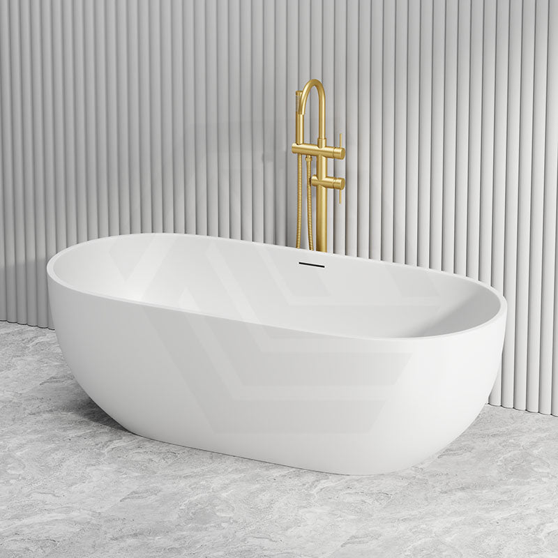 1300/1400/1530/1690mm Moah Oval Freestanding Bathtub Acrylic Overflow & Variant Colour Available