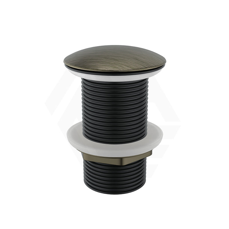32mm Brushed Brass Basin Pop Up Waste No Overflow
