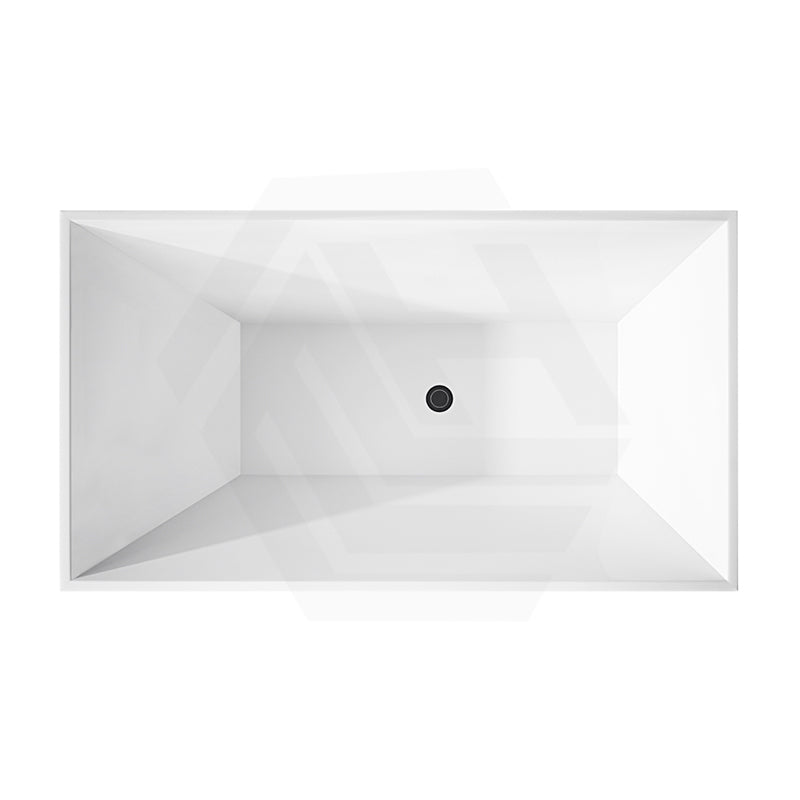 1000/1100mm Rectangular Gloss White Japanese Soaking Multi-Fit Corner Back to Wall Freestanding Bathtub NO Overflow