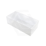 1000/1100mm Rectangular Gloss White Japanese Soaking Multi-Fit Corner Back to Wall Freestanding Bathtub NO Overflow