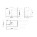1000/1100mm Rectangular Gloss White Japanese Soaking Multi-Fit Corner Back to Wall Freestanding Bathtub NO Overflow