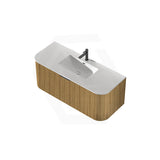 RIO 600-1500mm Bathroom Linear Surface Vanity Wall Hung Single/Double Bowl Plywood Timber Oak Cabinet ONLY & Stone Top Available