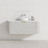 RIO 600-1800mm Bathroom Linear Surface Vanity Wall Hung Single/Double Bowls Plywood White Cabinet ONLY & Vanity Top Available