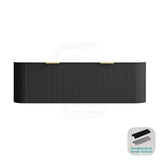 RIO 600-1800mm Bathroom Linear Surface Vanity Wall Hung Single/Double Bowl Plywood Black Cabinet ONLY & Stone Top Available