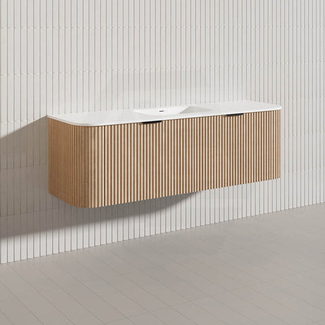RIO 600-1500mm Bathroom Linear Surface Vanity Wall Hung Single/Double Bowl Plywood Timber Oak Cabinet ONLY & Vanity Top Available